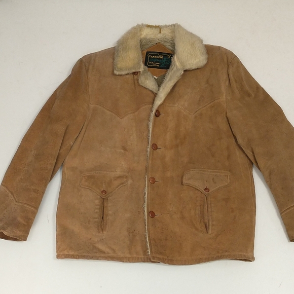 Vintage Western Leather Coat Suede Jacket Rancher by Perfecto USA Made Workwear - Picture 1 of 16